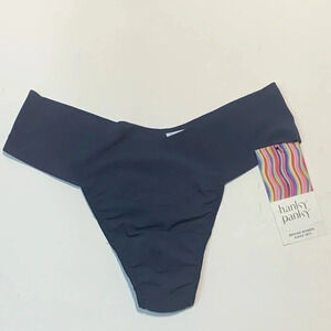 Hanky Panky Thong Blue Natural Rise Small NWT